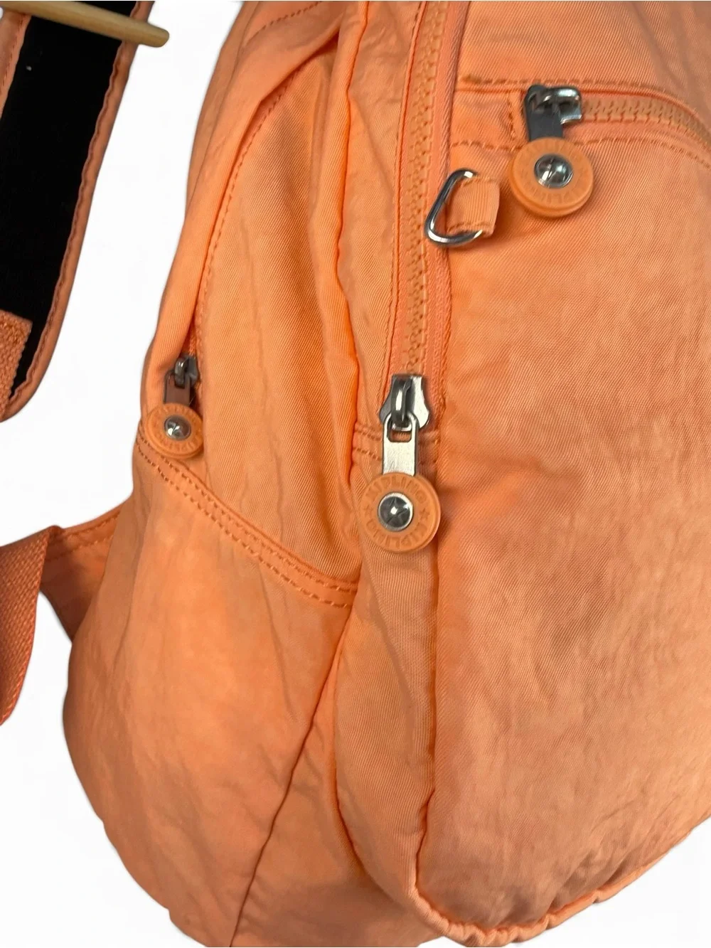 Kipling Challenger II Peach Coral Nylon Backpack Lightweight Travel School